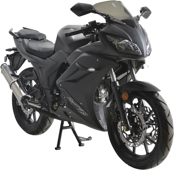 HHH 125cc Motorcycle with Manual Transmission for Adults Youth LED Lights and 17” Wheels