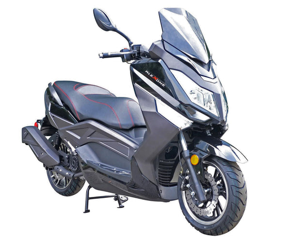 HHH Model Alex 150 Street Scooter Upgraded 150cc Scooter Moped with Wide Seat, Windshield and FM Radio & MP3 Player