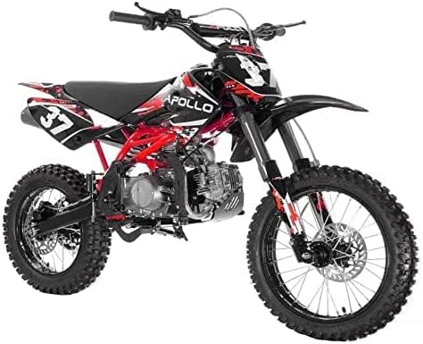 HHH 125cc Apollo Dirt Bike AGB 37 Pit Bike Adults Dirt Pit Bike 125 Dirtbike DB37 Dirt Pitbike, Big 17"/14" Tires