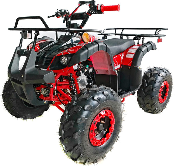 HHH 125cc Utility ATV with Reverse LED Lights Big Size ATV for Youth Adults Quad Big Tires