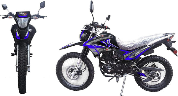 HHH  Hawk Enduro 250cc EFI Upgraded 6 Speed Transmission Street Motorcycle Bike