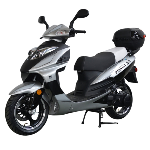 HHH 150cc Scooter Vienna 150 Gas Street Scooter for Adult Lancer 150 Fully Automatic and Led Lights Gy6 Engine 13 inch Tires